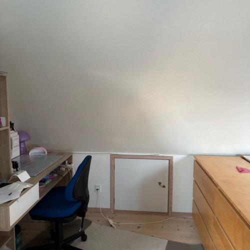 Billede af før montering af vindue i Gråsten