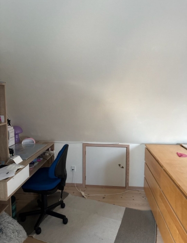 Billede af før montering af vindue i Gråsten